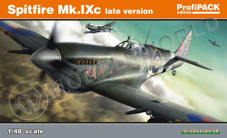 Склеиваемая пластиковая модель самолета Spitfire Mk.IXc late version. ProfiPACK. Масштаб 1:48 - фото 1