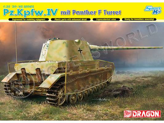 Склеиваемая пластиковая модель Немецкий танк Pz.Kpfw.IV mit Panther F Turret. Масштаб 1:35