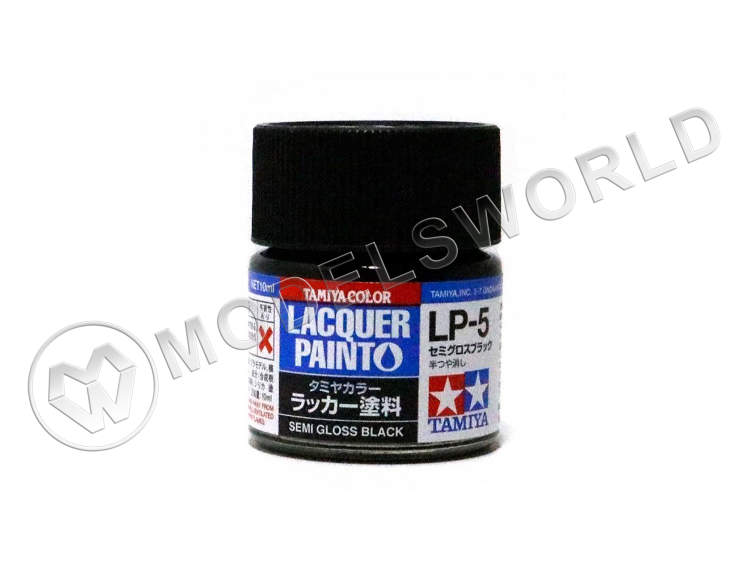 Лаковая полуглянцевая краска Tamiya LP-5 Semi Gloss Black, 10 мл - фото 1