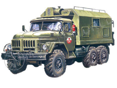 Склеиваемая пластиковая модель грузовик Зил-131 КП. Масштаб 1:72 - фото 1