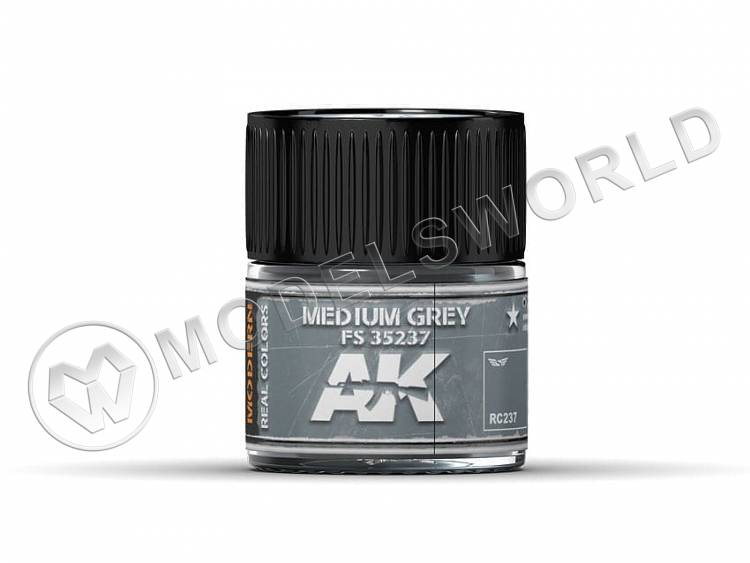 Акриловая лаковая краска AK Interactive Real Colors. Medium Grey FS 35237. 10 мл - фото 1