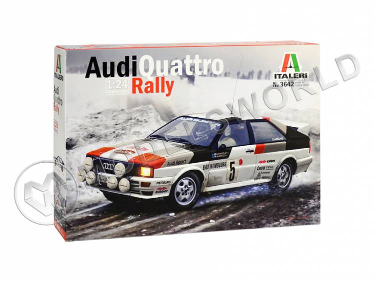 Склеиваемая пластиковая модель Автомобиль Audi Quanttro Rally. Масштаб 1:24 - фото 1