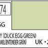 Краска водоразбавляемая художественная MR.HOBBY SKY DUCK EGG GREEN (Полу-глянцевая) 10мл.