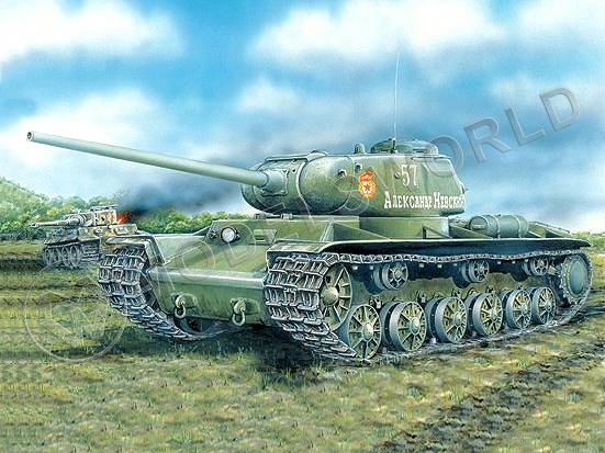 Склеиваемая пластиковая модель Тяжелый танк КВ-85 + башня Trumpeter KV-85. Масштаб 1:35 - фото 1