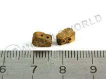 Комель-блок одношкивный, орех, 8 мм. 2 шт