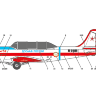 Склеиваемая пластиковая модель Спортивно-тренироровочный самолет Як-52. Масштаб 1:48