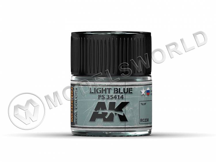 Акриловая лаковая краска AK Interactive Real Colors. Light Blue FS 35414. 10 мл - фото 1