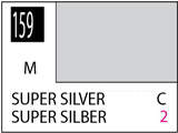 Краска на растворителе художественная MR.HOBBY С159 SUPER SILVER (Металлик) 10мл. - фото 1