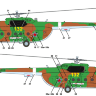 Склеиваемая пластиковая модель Десантно-штурмовой вертолёт ВКС России Ми-8 МТВ-2. Масштаб 1:72