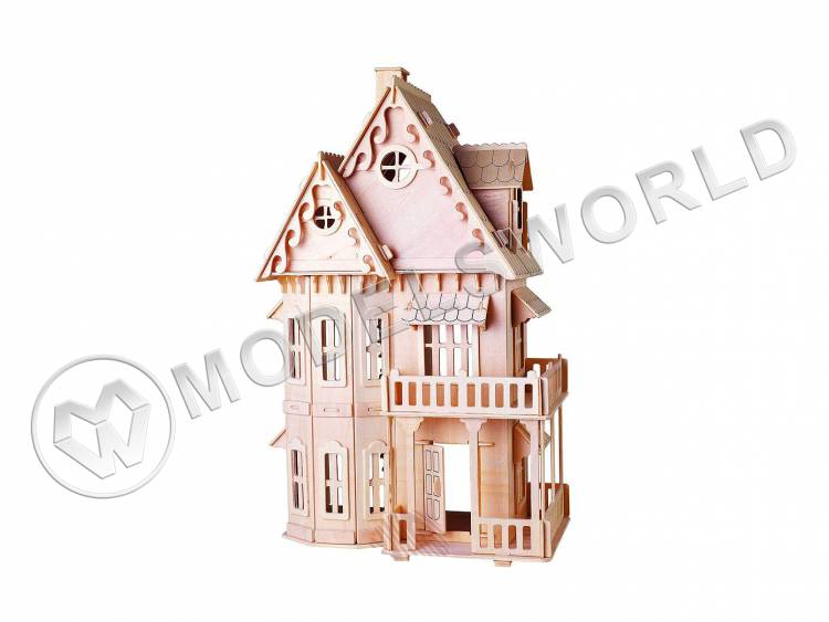 Сборная деревянная модель Готический дом малый - фото 1