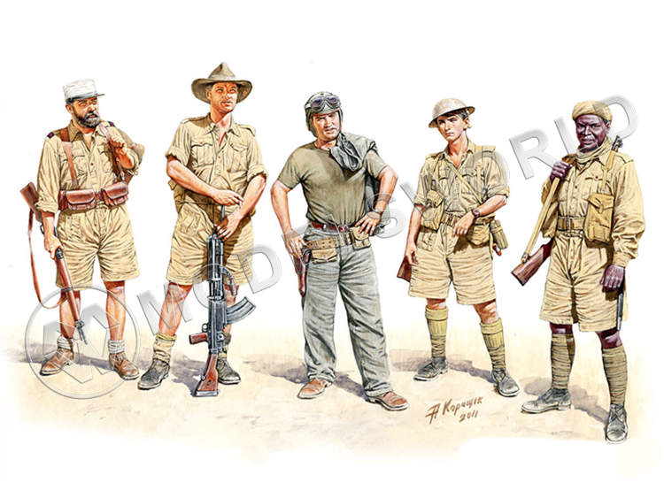 Фигуры солдат союзных сил. Северо-Африканская кампания. WW II. Масштаб 1:35 - фото 1