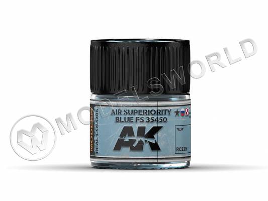 Акриловая лаковая краска AK Interactive Real Colors. Air Superiority Blue FS 35450. 10 мл