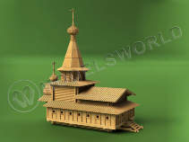 Набор для постройки модели Спасская церковь (новая), Якутия. Масштаб 1:60