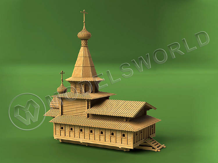 Набор для постройки модели Спасская церковь (новая), Якутия. Масштаб 1:60 - фото 1