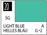 Краска на растворителе художественная MR.HOBBY С20 LIGHT BLUE (Полу-глянцевая) 10мл. - фото 1