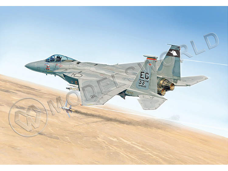 Склеиваемая пластиковая модель самолета F-15A/C Strike Eagle. Война в заливе. Масштаб 1:48 - фото 1