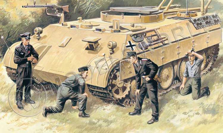 Фигуры Немецкий танковый экипаж 1943-1945. Масштаб 1:35 - фото 1