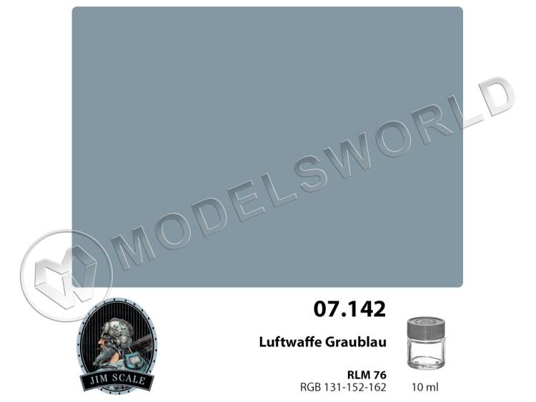 Спиртовая краска Jim Scale RLM 76 Luftwaffe Graublau, 10 мл - фото 1