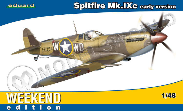 Склеиваемая пластиковая модель самолета Spitfire Mk. IXc early version. Масштаб 1:48 - фото 1