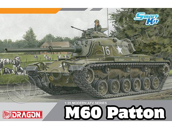 Склеиваемая пластиковая модель танк M60 Patton. Масштаб 1:35 - фото 1