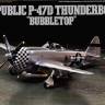 Склеиваемая пластиковая модель истребителя P-47D Thunderbolt "Bubbletop". Масштаб 1:72