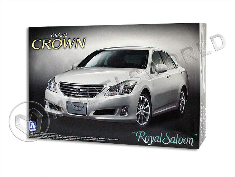 Склеиваемая пластиковая модель Toyota Crown Royal salon 3.0 GRS 202. Масштаб 1:24 - фото 1