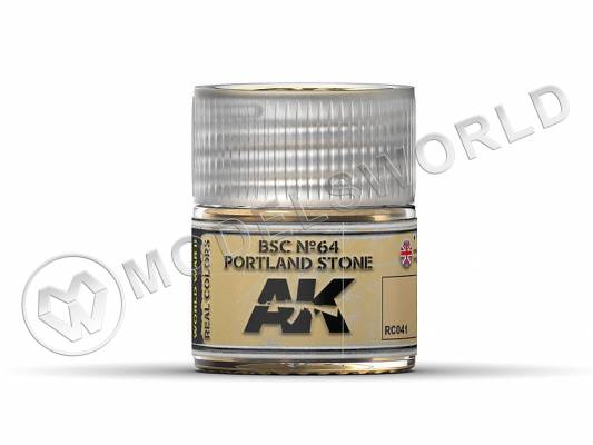 Акриловая лаковая краска AK Interactive Real Colors. BSC Nº64 Portland Stone. 10 мл