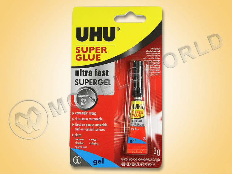 Клей секундный универсальный UHU Super Glue, 3 мл - фото 1