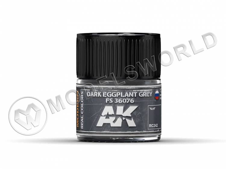 Акриловая лаковая краска AK Interactive Real Colors. Dark Eggplant Grey FS 36076. 10 мл - фото 1