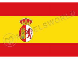 Флаг испанских военных судов (1785-1873). Размер 34х22 мм