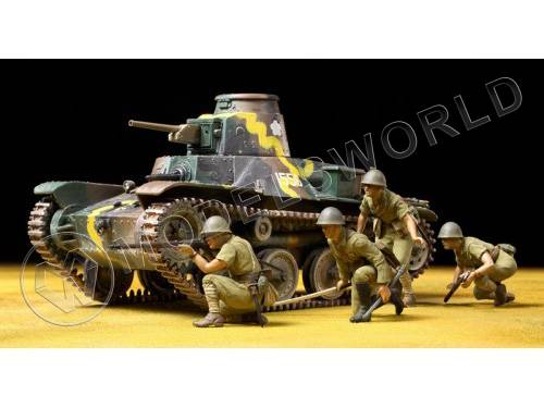 Склеиваемая пластиковая модель Легкий Японский танк type 95 (без фигур). Масштаб 1:35
