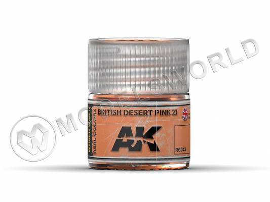 Акриловая лаковая краска AK Interactive Real Colors. Bristish Desert Pink ZI. 10 мл
