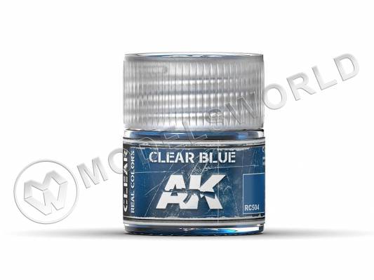 Акриловая лаковая краска AK Interactive Real Colors. Clear Blue. 10 мл