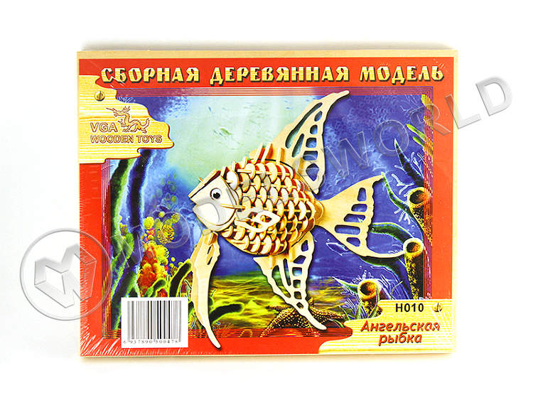 Сборная деревянная модель - Ангельская рыбка - фото 1