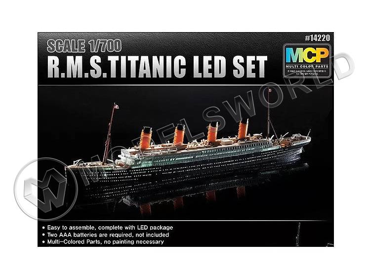 Склеиваемая пластиковая модель R.M.S. TITANIC + LED SET + фототравление (леера). Масштаб 1:700 - фото 1