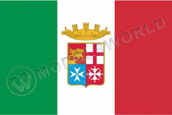 Военно-морской флаг Италии. Размер 60х40 мм