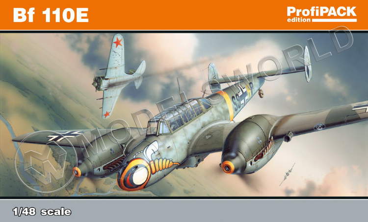 Склеиваемая пластиковая модель самолета Bf 110E. ProfiPACK. Масштаб 1:48 - фото 1