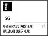 Краска на растворителе художественная MR.HOBBY С181 SEMI-GLOSS SUPER CLEAR (Полу-глянцевая) 10мл. - фото 1