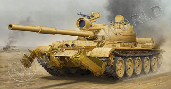 Склеиваемая пластиковая модель танк Т-62 мод.1960 (Ирак). Масштаб 1:35 - фото 1