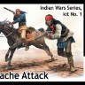 Фигуры из Серии Индейских войн. Апачи. Атака. Набор № 1. Масштаб 1:35