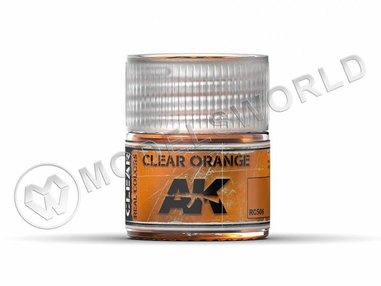 Акриловая лаковая краска AK Interactive Real Colors. Clear Orange. 10 мл - фото 1