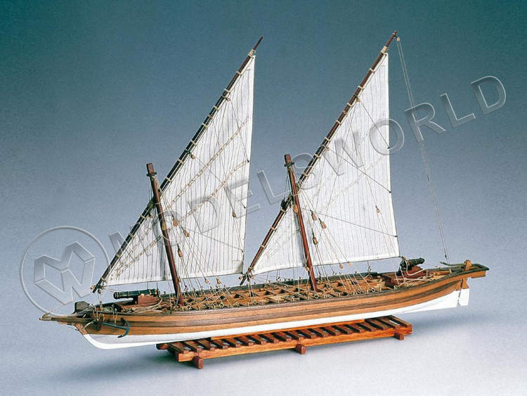 Набор для постройки модели корабля ARROW американская канонерская лодка 1814 г. Масштаб 1:55 - фото 1