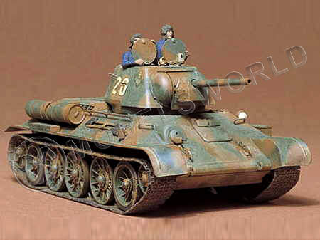 Склеиваемая пластиковая модель Советский танк Т34/76. Масштаб 1:35 - фото 1