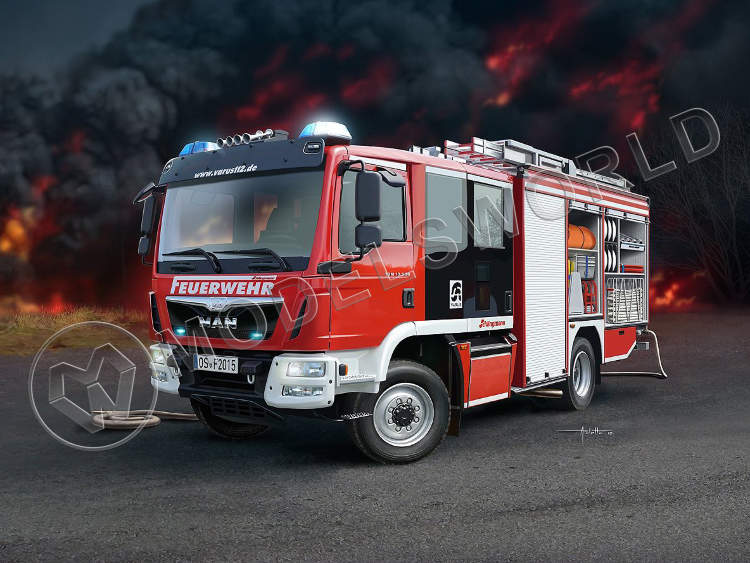 Склеиваемая пластиковая модель Пожарная машина Schlingmann HLF 20 VARUS 4x4. Масштаб 1:24 - фото 1