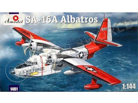Склеиваемая пластиковая модель Cамолет SA-16A Albatros + МАСКА. Масштаб 1:144