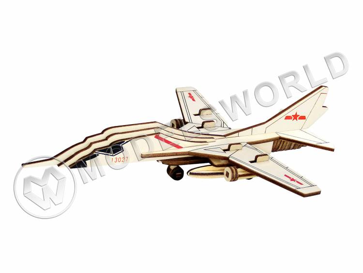 Сборная деревянная модель Самолет QIANG 6 европодвес - фото 1