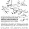 Пластиковая модель Boeing 707-420 Lufthansa Масштаб 1:144