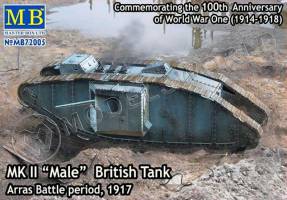 Склеиваемая пластиковая модель британского танка МКII "Самец", Битва Аррас период 1917 года. Масштаб 1:72