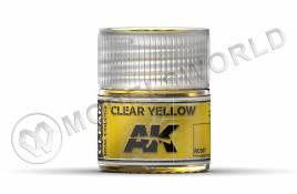 Акриловая лаковая краска AK Interactive Real Colors. Clear Yellow. 10 мл