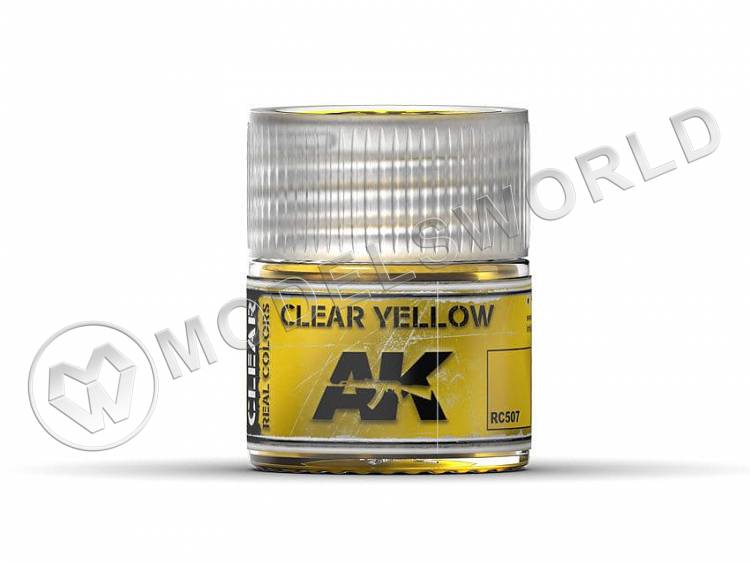 Акриловая лаковая краска AK Interactive Real Colors. Clear Yellow. 10 мл - фото 1